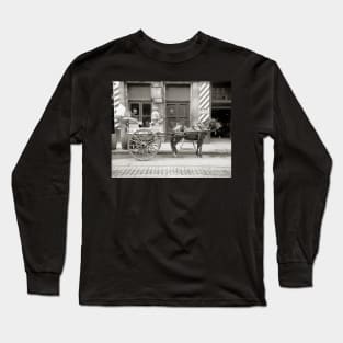 New Orleans Milk Cart, 1910. Vintage Photo Long Sleeve T-Shirt